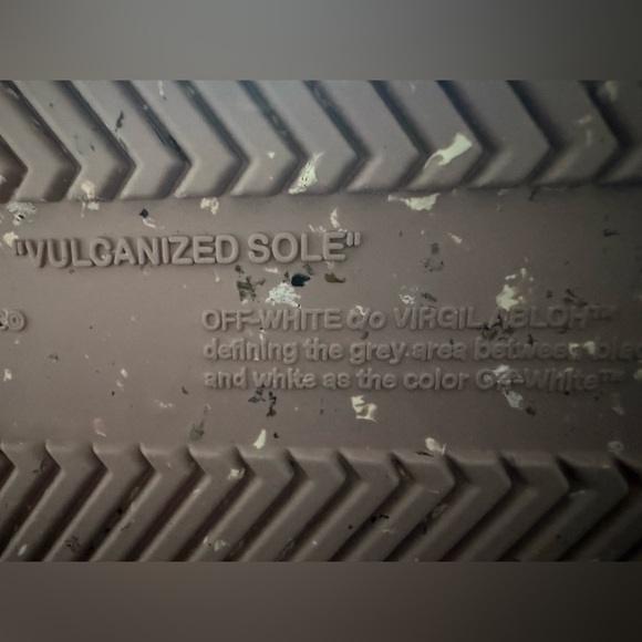 Off-White Low Vulcanized Leather Upper Light Pink Sneakers EU 38 UK 5 US Size 8 - Picture 4 of 16